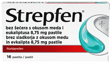 Strepfen bez šećera s okusom meda i eukaliptusa 8,75 mg pastile