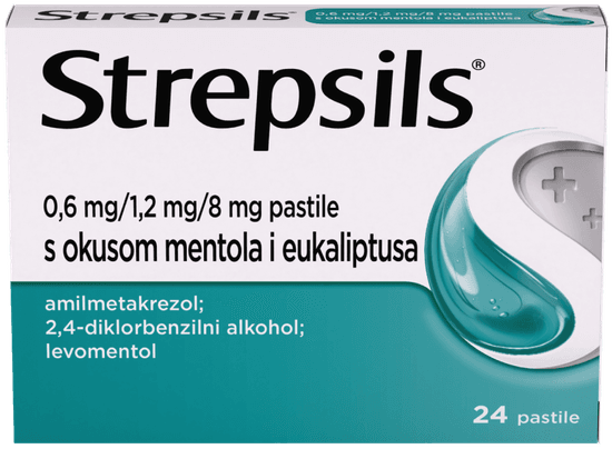Strepsils 0,6 mg/1,2 mg/8 mg pastile s okusom mentola i eukaliptusa
